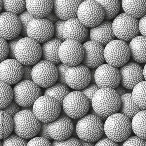 seamless of  Golf Balls Seamless Texture Tile from Photographic Original , isolated on white background,  , copy space, copy space for text,
