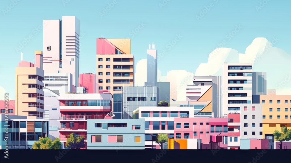 Obraz premium realistic postmodern architecture or city scape