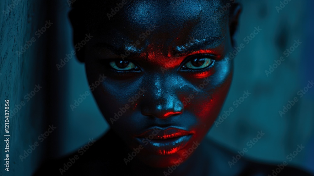 Intense Expression in Dramatic Lighting Intense Expression in Dramatic Lighting
