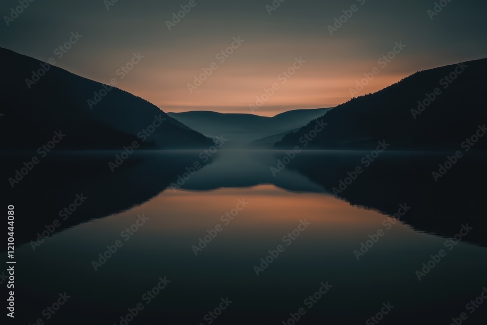 Fototapeta premium Subtle gradients blending into dark tones reflecting quiet introspection