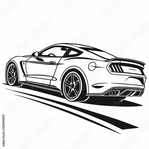 car vector silhouette black design white background