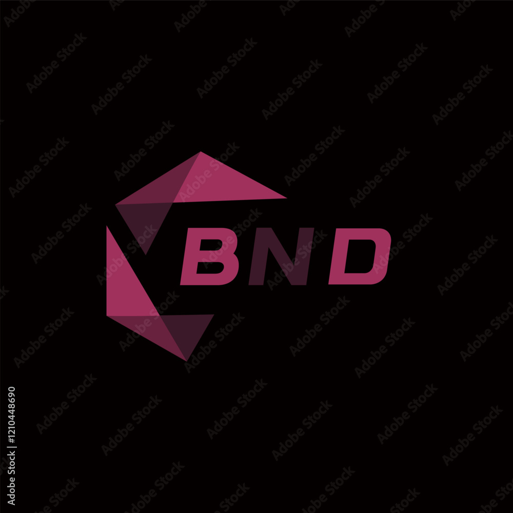 Fototapeta premium BND creative minimalist letter logo. BND unique vector initials alphabet letter logo design