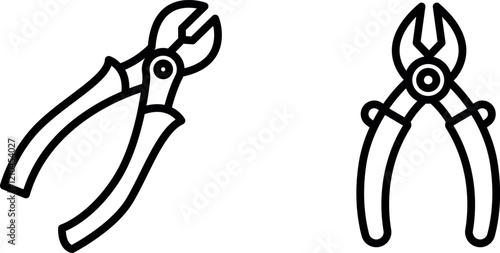 "Durable Tool Pliers Icon for Repair, Maintenance, and Hardware-Themed Designs"