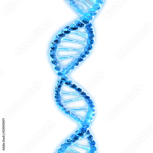 Blue dna strand