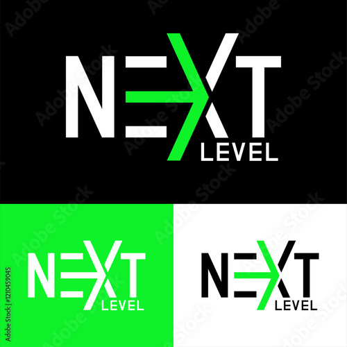 Next Level Logo template Vector.