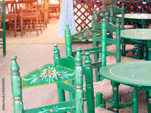 Detail of Chairs inside a Caseta at the Seville April Fair