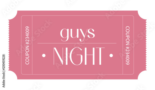 Coupon guys night, Coupon design, Sale Ticket design template., Admit one ticket, illustration of a ticket, 