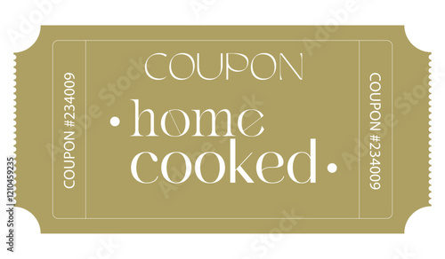Couples home cooked, Admit one ticket, Ticket