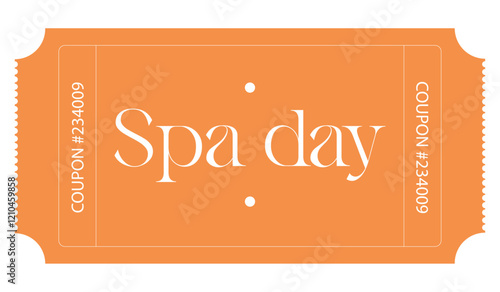 Ticket design, Ticket design template., Admit one ticket, illustration of a ticket, Ticket SPA day