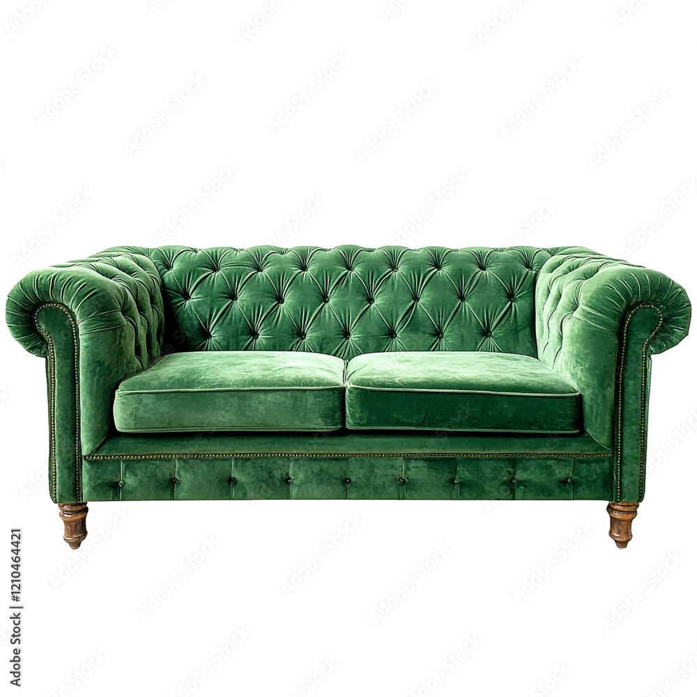 Fototapeta premium Green Velvet Sofa