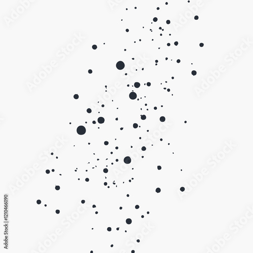 Abstract Scattered Circles Pattern Design. Vector Image