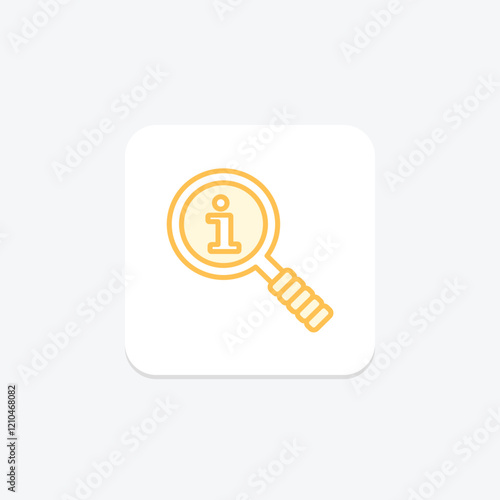 Search Info duotone line icon, vector, pixel perfect, illustrator file