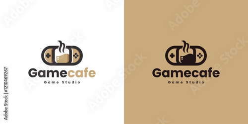 game coffee logo vector