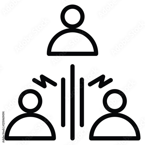 Conflict Mediation icon line vector illustration