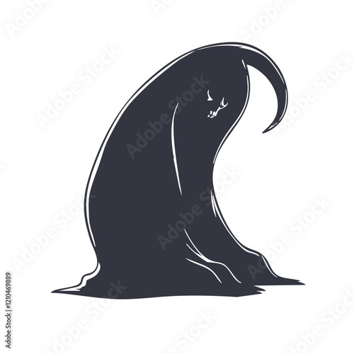 Stylized Grim Reaper Illustration. Vector Image