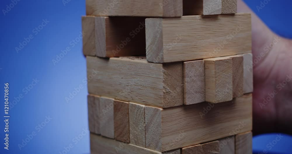 The exciting Wooden Block Stacking Game is currently in progress and everyone is having fun The exciting Wooden Block Stacking Game is currently in progress and everyone is having fun