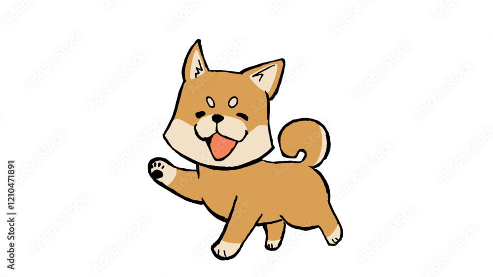 Obraz premium 柴犬歩行1