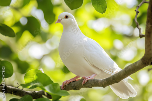 white dove on branch