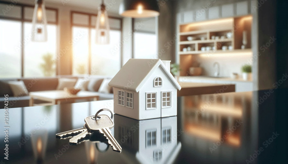 New Home Concept with Kitchen Background