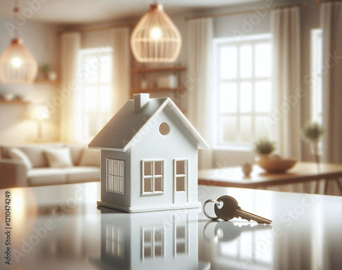 Obraz na płótnie New Home Concept with Kitchen Background w salonie