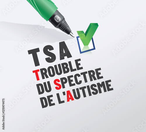 TSA - acronyme - Trouble du spectre de l'autisme
