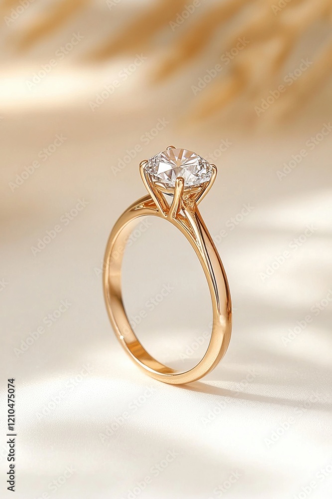 Intricate Art Deco engagement ring sparkles brilliantly against a soft backdrop Intricate Art Deco engagement ring sparkles brilliantly against a soft backdrop