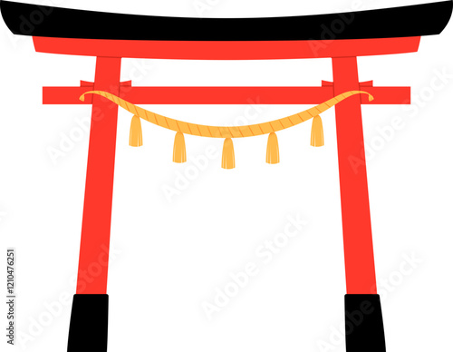 Japanese Torii Shrine gate illustration