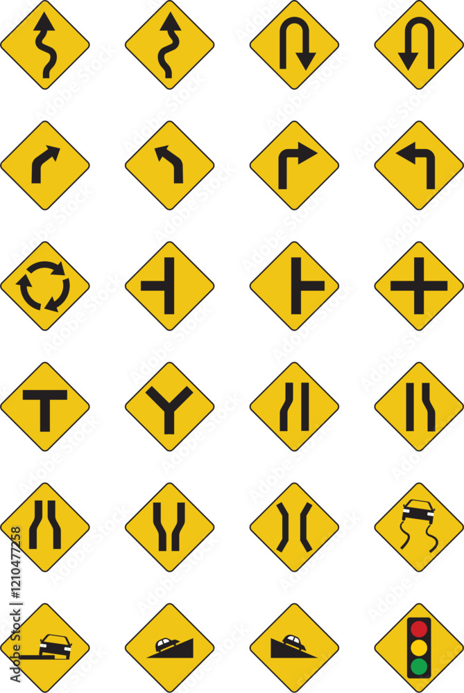 Road signs icon collection set Road signs icon collection set