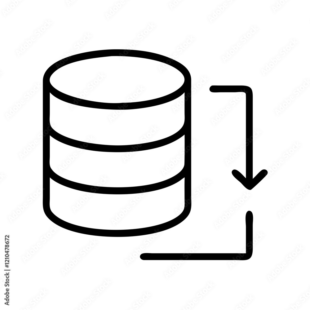 sql icon, sql line art - simple line art of sql, perfect for sql logos and icons sql icon, sql line art - simple line art of sql, perfect for sql logos and icons