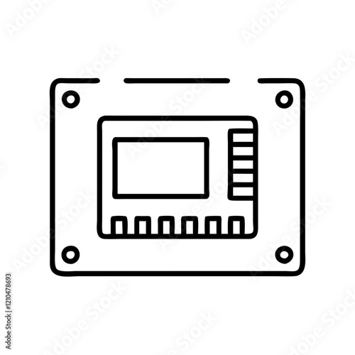 ssd icon, ssd line art - simple line art of ssd, perfect for ssd logos and icons