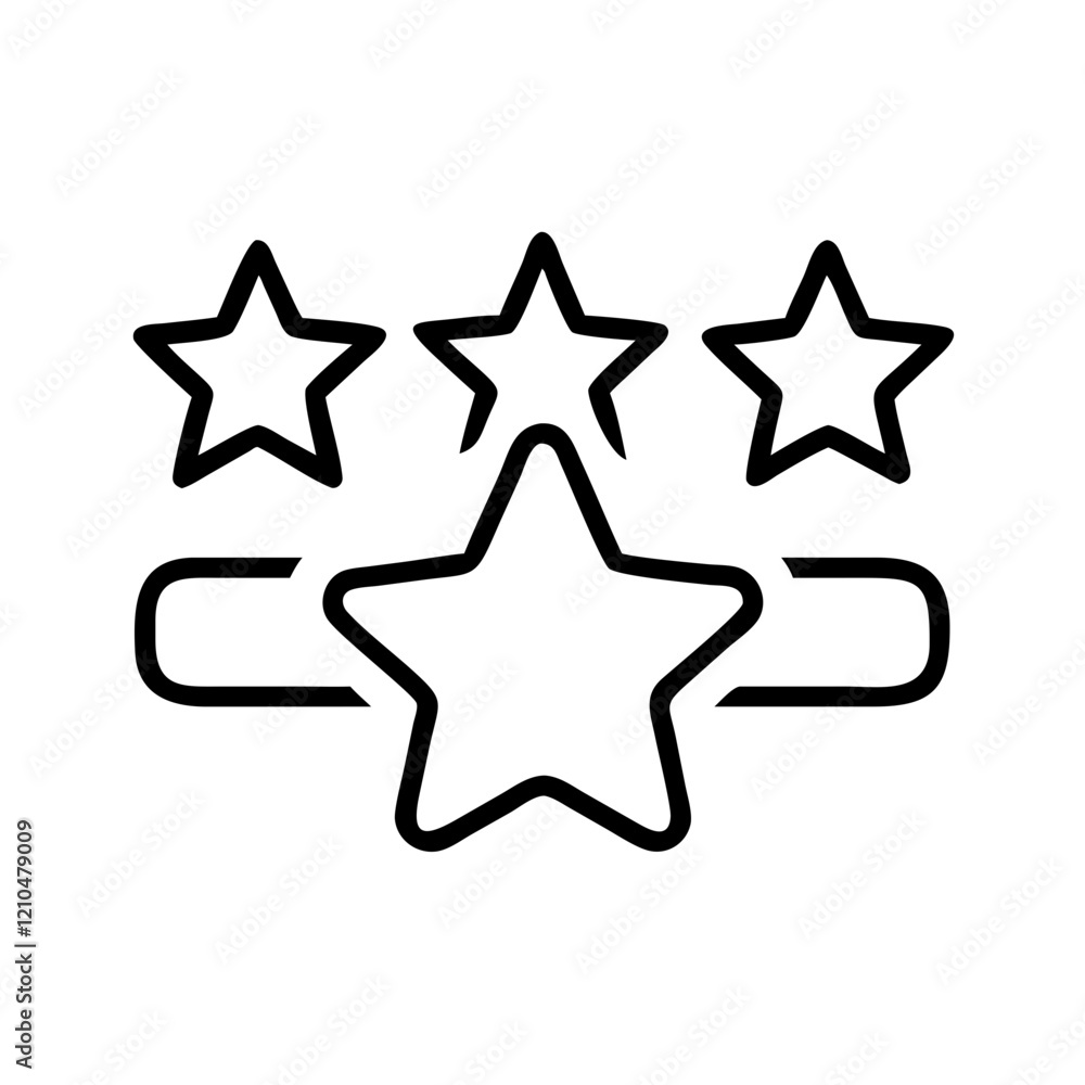 star rating icon, star rating line art - simple line art of star rating, perfect for star rating logos and icons star rating icon, star rating line art - simple line art of star rating, perfect for star rating logos and icons