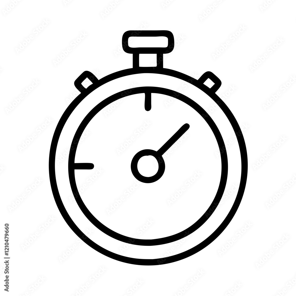 stopwatch icon, stopwatch line art - simple line art of stopwatch, perfect for stopwatch logos and icons stopwatch icon, stopwatch line art - simple line art of stopwatch, perfect for stopwatch logos and icons