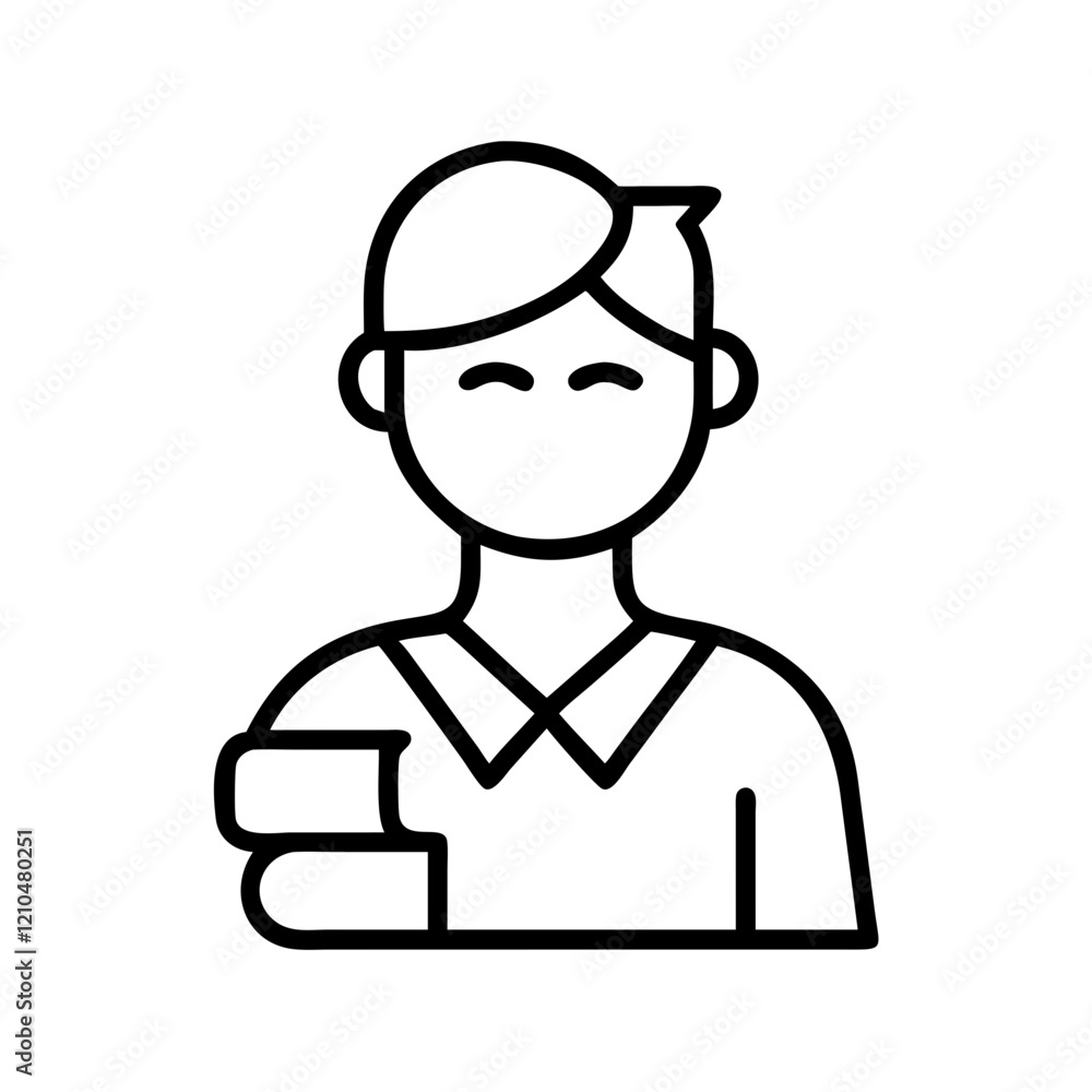 student icon, student line art - simple line art of student, perfect for student logos and icons student icon, student line art - simple line art of student, perfect for student logos and icons