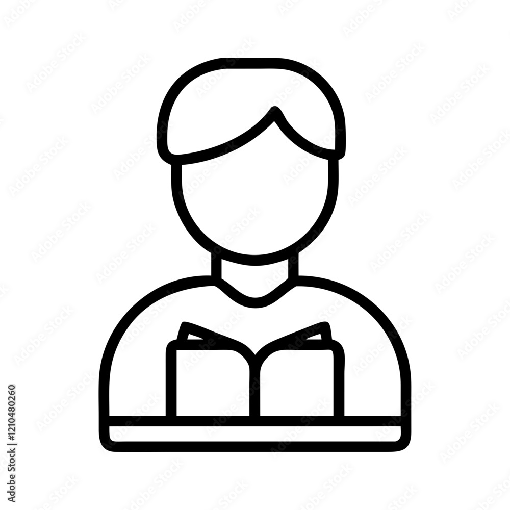 student icon, student line art - simple line art of student, perfect for student logos and icons student icon, student line art - simple line art of student, perfect for student logos and icons
