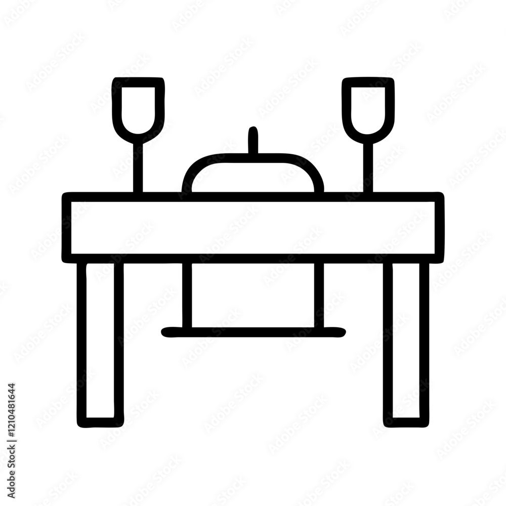 table setup icon, table setup line art - simple line art of table setup, perfect for table setup logos and icons table setup icon, table setup line art - simple line art of table setup, perfect for table setup logos and icons