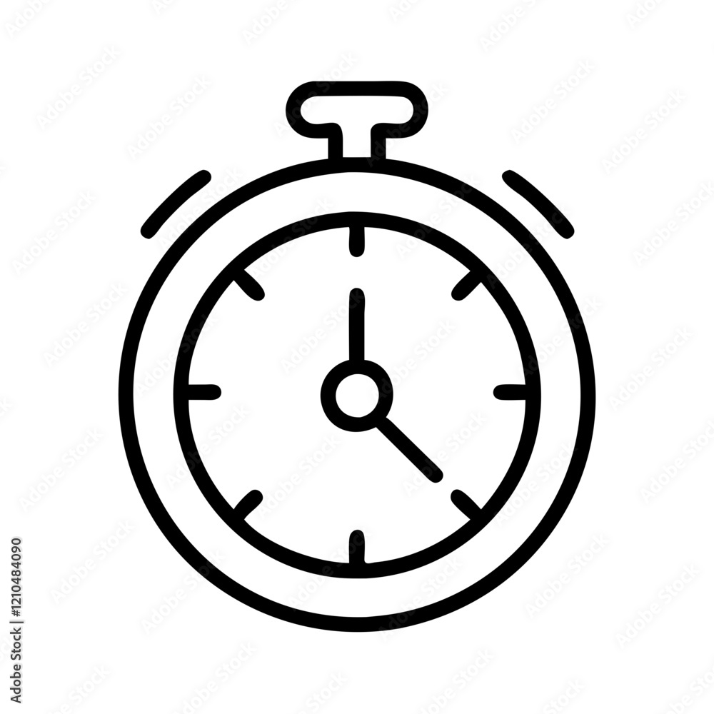 timer icon, timer line art - simple line art of timer, perfect for timer logos and icons timer icon, timer line art - simple line art of timer, perfect for timer logos and icons