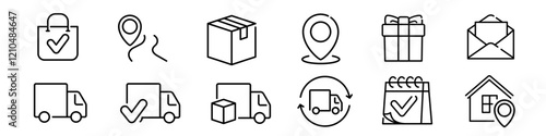 shipping icon. Delivery icon set