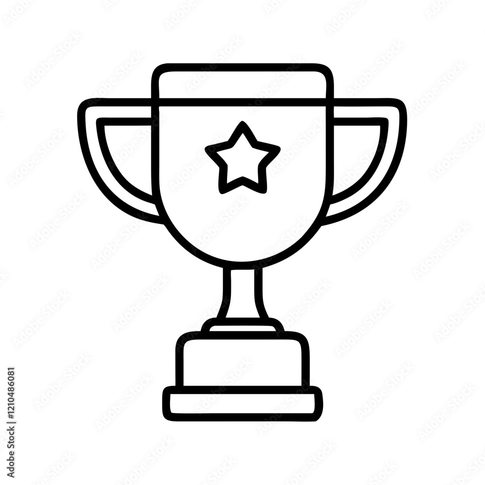 trophy icon, trophy line art - simple line art of trophy, perfect for trophy logos and icons trophy icon, trophy line art - simple line art of trophy, perfect for trophy logos and icons