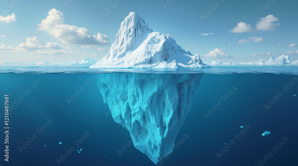 Fototapeta premium An iceberg seen at water level.
