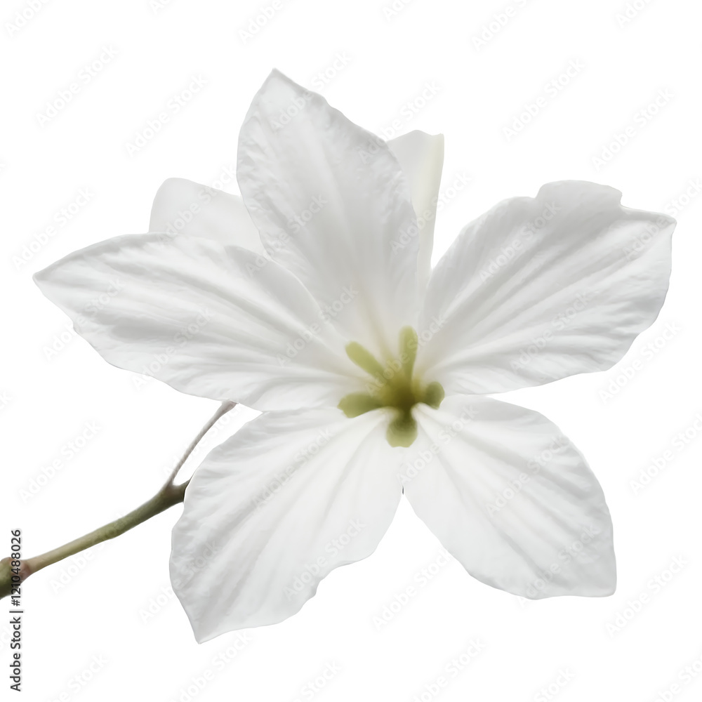 Fototapeta premium White Flower Bloom, Delicate Petals, Minimalist Flower Image
