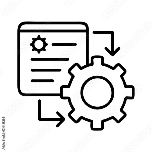 version control icon, version control line art - simple line art of version control, perfect for version control logos and icons