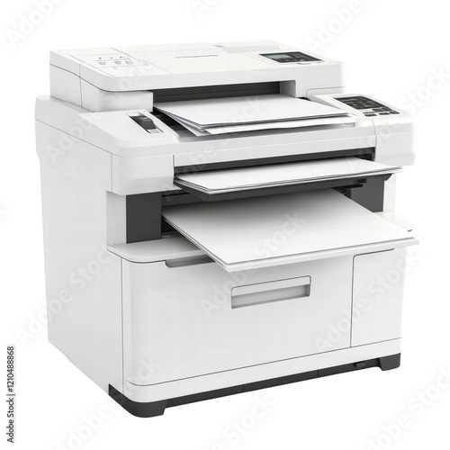 Isolated Modern Office Printer