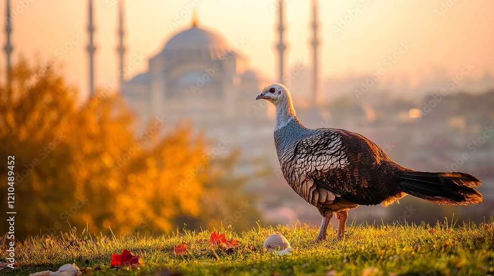 Fototapeta premium Majestic Turkey at Sunset with Mosque Background