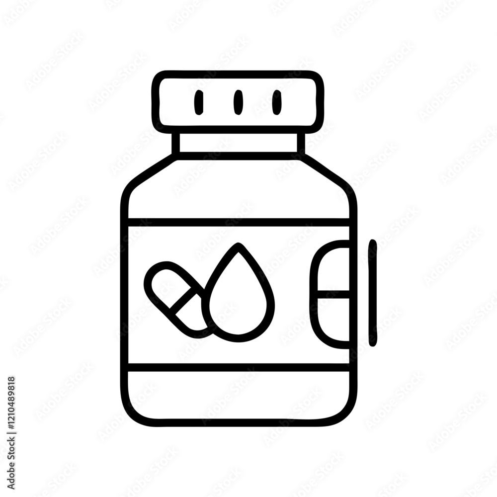 vitamin bottle icon, vitamin bottle line art - simple line art of vitamin bottle, perfect for vitamin bottle logos and icons vitamin bottle icon, vitamin bottle line art - simple line art of vitamin bottle, perfect for vitamin bottle logos and icons