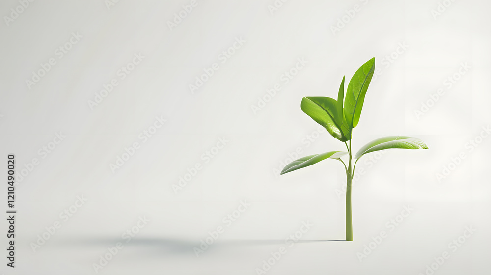 A green sprout growing from the ground on a white background, symbolizing growth, freshness, and new beginnings. A green sprout growing from the ground on a white background, symbolizing growth, freshness, and new beginnings.