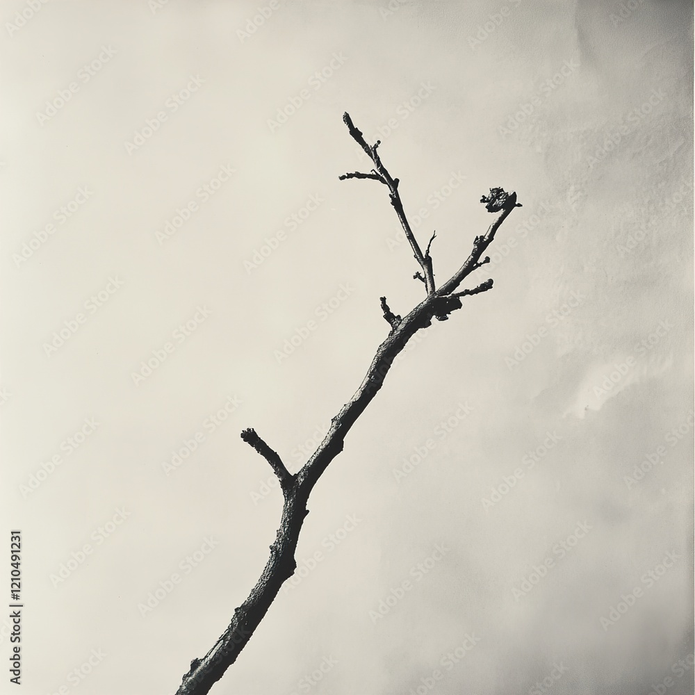 Solitary Branch: A Minimalist Nature Study Solitary Branch: A Minimalist Nature Study