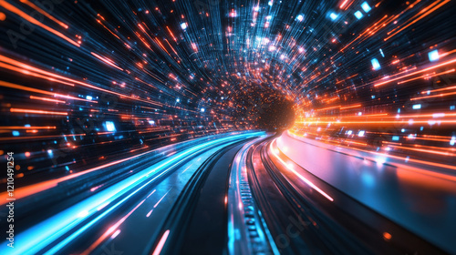 Futuristic Light Tunnel