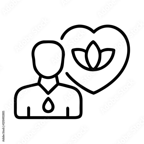 wellness coach icon, wellness coach line art - simple line art of wellness coach, perfect for wellness coach logos and icons