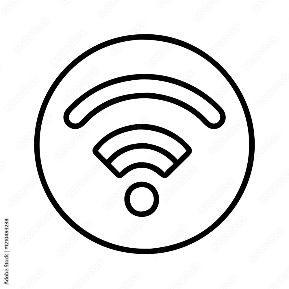 wifi icon, wifi line art - simple line art of wifi, perfect for wifi logos and icons wifi icon, wifi line art - simple line art of wifi, perfect for wifi logos and icons