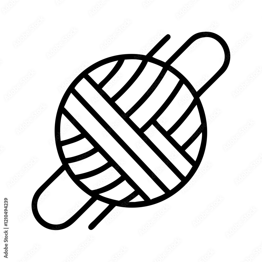 yarn icon, yarn line art - simple line art of yarn, perfect for yarn logos and icons yarn icon, yarn line art - simple line art of yarn, perfect for yarn logos and icons
